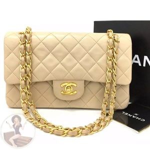 Chanel Classic Medium Double Flap Gold Chain Bag